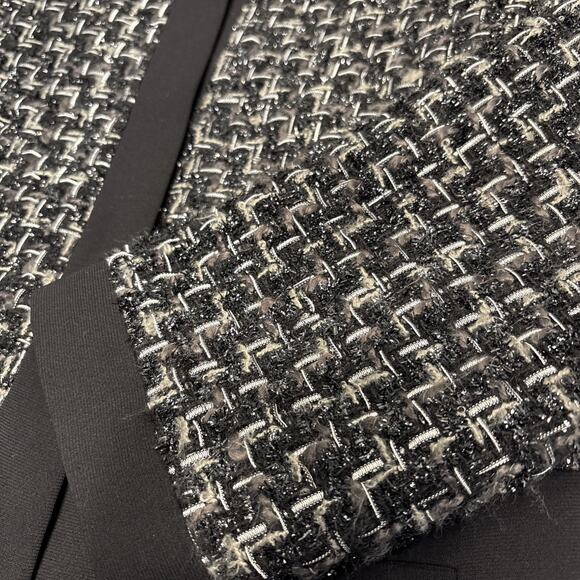 Peter Nygard Boucle Tweed Blazer Jacket Silver Metallic - Sz 6 - Picture 11 of 16